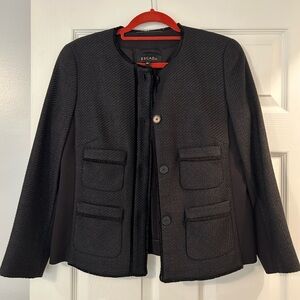 Escada Black Button Up Jacket Women’s size 38